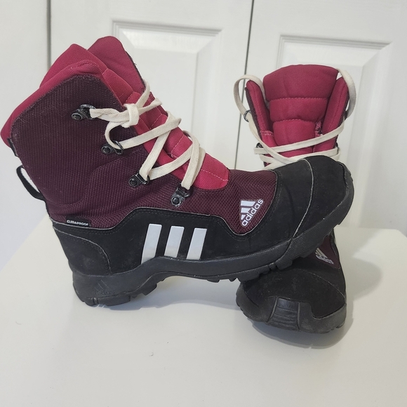Adidas Climaheat PrimaLoft Snow Boots Sz 5 Pink Purple Insulated Winter Warm - Picture 7 of 16
